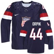 Olympic Hockey Authentic Men's Brooks Orpik Team USA Jersey: 2014 Navy Blue #44 Away