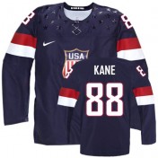 Olympic Hockey Authentic Men's Patrick Kane Team USA Jersey: 2014 Navy Blue #88 Away