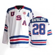 Olympic Hockey Authentic Men's Brian Rafalski Team USA Jersey: 1960 Throwback White #28
